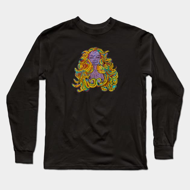 Virgo Zodiac Sign Long Sleeve T-Shirt by PaintingsbyArlette